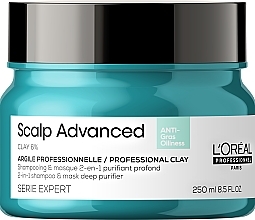 Tiefenreinigende Tonerde für das Haar L'Oreal Professionnel Scalp Advanced Anti-Oiliness 2 In 1 Deep Purifier Clay