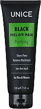 Masque peel-off purifiant au charbon actif pour visage Unice Black Peel-Off Mask