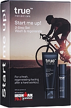 Gesichtspflegeset True Men Skin Care Advanced Age & Pollution Defence Start Me UP! (Gesichtscreme 50ml + Gesichtsgel 200ml + Kosmetiktasche 1 St.)