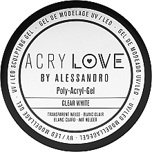 Gel de modelage UV/LED Alessandro International AcryLove Poly-Acryl-Gel Clear White