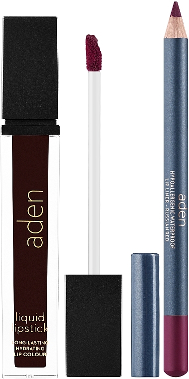 Set (rouge à lèvres/7ml + crayon contour lèvres/1.14g) - Aden Cosmetics