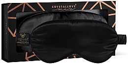 Masque de sommeil en soie, noir Crystallove Men Silk Eye Mask Black