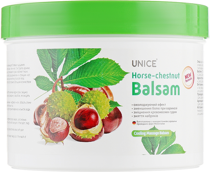 Gel-baume de massage à l’extrait de marron d'Inde - Unice Horse Chestnut Balsam