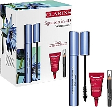 Clarins Wonder Perfect 4D Mascara Waterproof Set (mascara/8ml + baume contour des yeux/3ml + crayon yeux/0,39g)