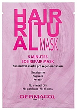 Masque à la kératine et huile d'argan pour cheveux Dermacol Hair Ritual 5 Minutes SOS Repair Mask