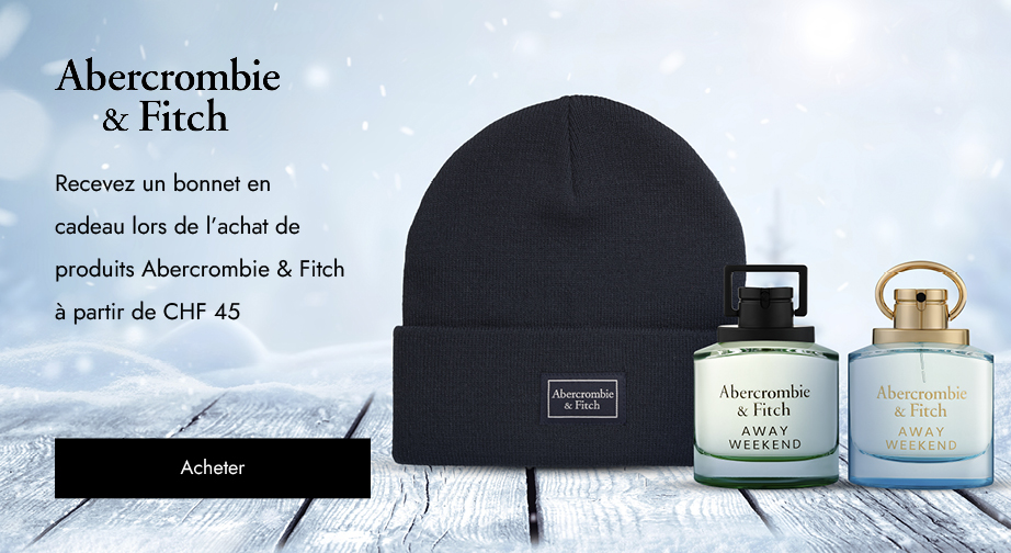 Recevez un bonnet en cadeau lors de l'achat de produits Abercrombie & Fitch à partir de CHF 45 