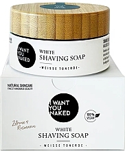 Rasierseife weiß I Want You Naked Shaving Soap 