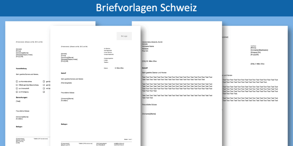 Briefvorlage Word Schweiz Kostenlose Word Vorlage - vrogue.co