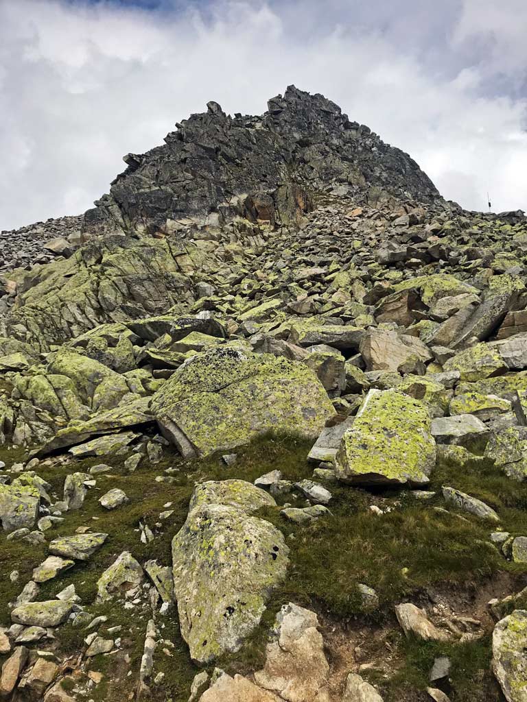 Blick auf den Gipfel des Bettmerhorns von der Bergstation 