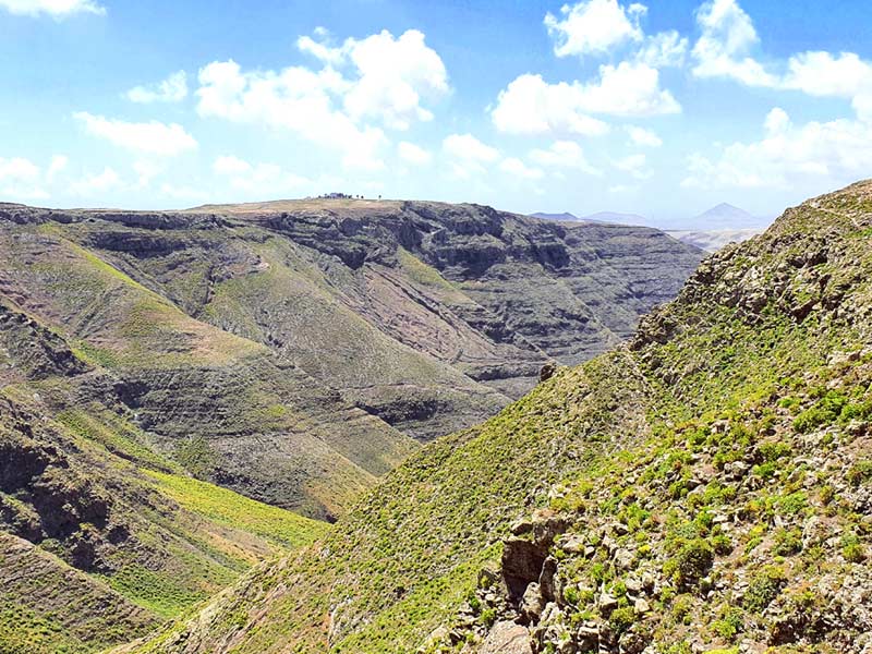 Lanzarote im Februar Erfahrungen Wetter: Grünes Tal auf Lanzarote im Winter