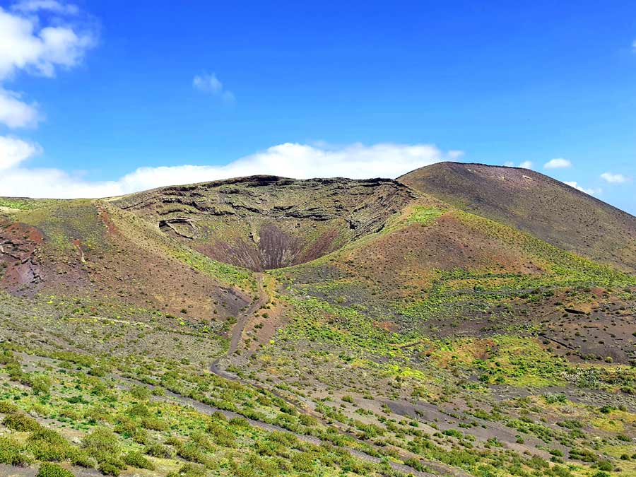 Lanzarote im Winter Erfahrungen Klima: Auf den Vulkanen gedeihen grüne Pflanzen