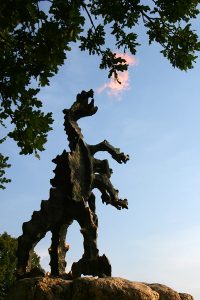 Wawel Dragon statue depicts one of the interesting Wawel Castle facts - the legendary Dragon that lived in a cave under the hill