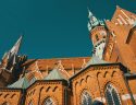 krakow church orange wall