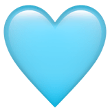 Light Blue Heart on Apple