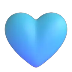 Light Blue Heart on Microsoft