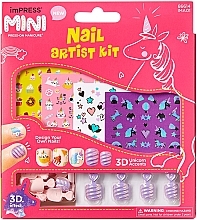 Komplet samolepilnih umetnih nohtov Kiss imPRESS Kids Nail Artist Kit