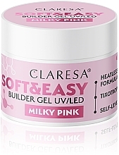 Gel za modeliranje nohtov Claresa Soft & Easy Builder Gel UV/LED Milky Pink