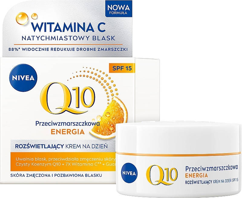 Krema proti gubam Q10 plus, daje koži energijo, SPF15 - NIVEA Q10 Energy Anti-Wrinkle Day Cream SPF15