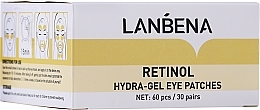 Hidrogelni obliži za oči proti staranju z retinolom in kolagenom Lanbena Retinol Collagen Hydra-Gel Eye Patch