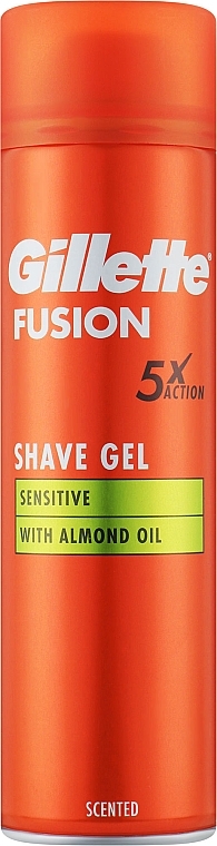 Gel za britje za občutljivo kožo z mandljevim oljem - Gillette Fusion Shave Gel Sensitive With Almond Oil