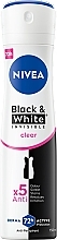 Deodorant-antiperspirant v spreju "Nevidna zaščita za črno-belo CLEAR" NIVEA For Women Black & White Power Deodorant Spray