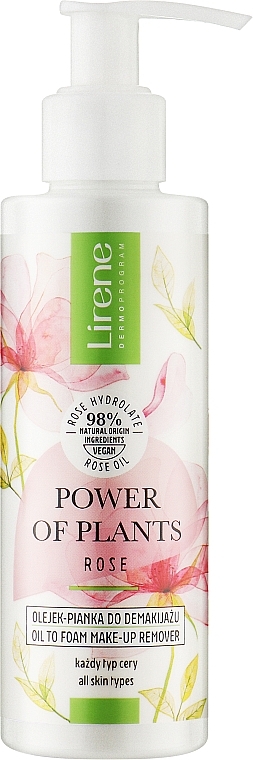 Oljna pena za odstranjevanje ličil - Lirene Power Of Plants Rose Makeup Removal