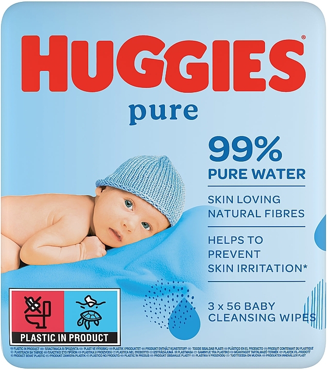 Otroški robčki, Pure 3x56 kos - Huggies