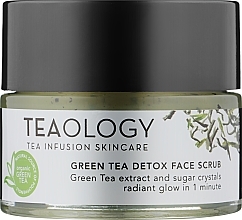 Piling za obraz na podlagi izvlečka zelenega čaja Teaology Green Tea Detox Face Scrub