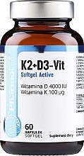 Βιταμίνη K2 + D3, ζελεδάκια Pharmovit Clean Label K2 + D3-Vit Softgel Active