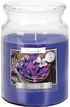 Ароматическая премиум свеча в банке "Фиалка" Bispol Premium Line Scented Candle Violet