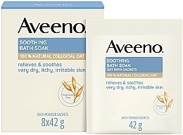 Успокаивающая пудра для ванн, без запаха Aveeno Soothing Bath Soak Oat Bath Sachets