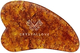 Массажер для лица Crystallove Cognac Amber Gua Sha