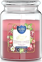 Ароматическая трехслойная свеча в банке "Сочные фрукты" Bispol Aura Scented Candle Juicy Fruit