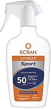 Средство для загара и защиты от солнца Ecran Sunnique Sport Milk Protect Spray Spf50