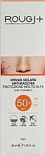 Солнцезащитная эмульсия для лица с витамином С Rougj+ Sunscreen Cream Anti-Spot Very High Protection With Vitamin C SPF50+