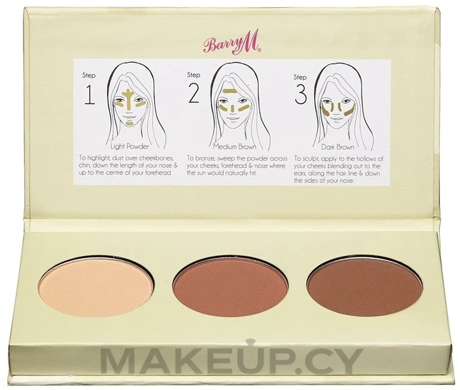 Barry M Flawless Chisel Cheeks Contour Kit Палетка для путешествий