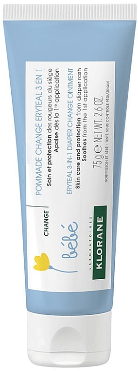 Мазь под подгузник Klorane Bebe Eryteal 3in1 Diaper Change Ointment