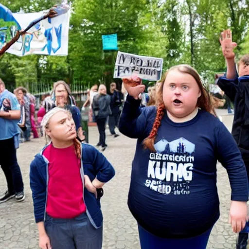 fat greta thunberg is angry | Stable Diffusion | OpenArt