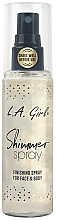 L.A. Girl Shimmer Spray Třpytivý sprej na obličej a tělo