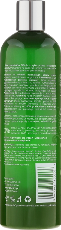 Šampon pro normální vlasy BIOnly Nature Shampoo For Normal Hair