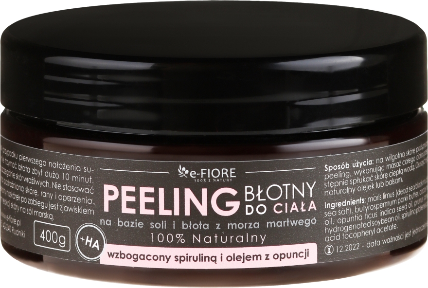 Пилинг для тела с спирулиной, маслом опунции и кислотой - E-Fiore Body Peeling