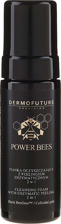 Очищающая пенка с энзимным пилингом 2в1 - Dermofuture Power Bees Cleansing Foam 2in1