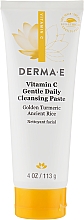 Нежная осветляющая ежедневная паста 2-в-1 с витамином С Derma E Vitamin C Gentle Daily Cleansing Paste