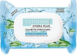 Очищающие салфетки для лица с минералами и белым чаем Clinians Hydra Plus Facial Cleansing Wipes With Minerals Ant White Tea Basic System