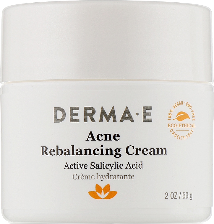 Увлажняющий крем с противовоспалительным комплексом - Derma E Anti-Acne Rebalancing Cream Active Salicylic Acid