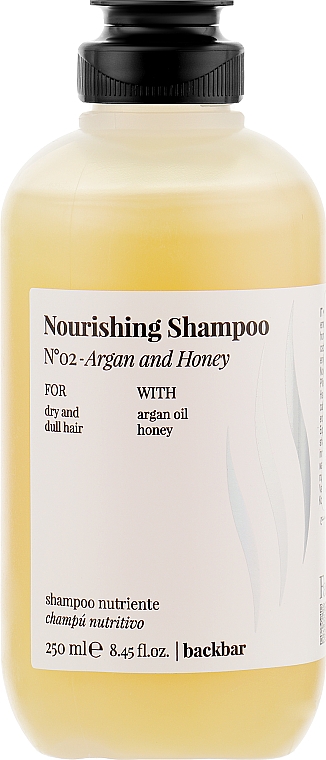 Šampón "Argan a med" - Farmavita Back Bar No2 Nourishing Shampoo Argan And Honey