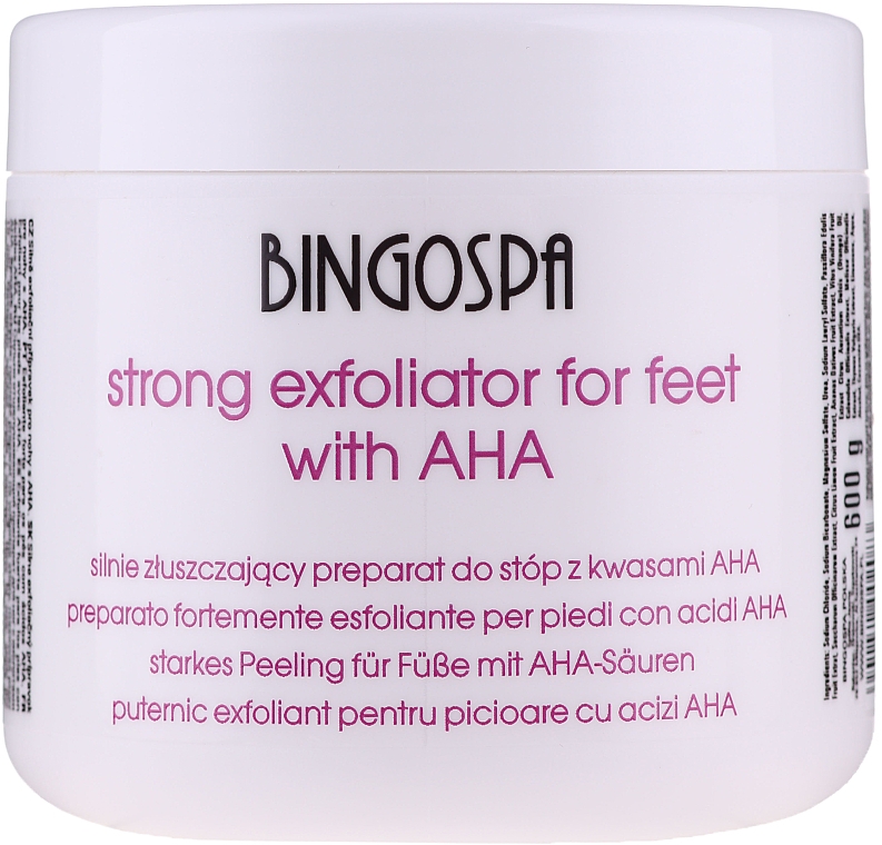 Silný odlupujúci prostriedok na nohy BingoSpa Strong Exfoliant for Feet with AHA