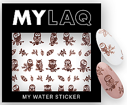 Nálepky na nechty "Sovy" MylaQ My Water Sticker 1