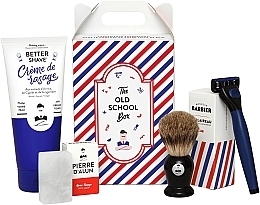 Sada Monsieur Barbier Old School Box (sh/cr/175 ml + stone/75 g + sh/brush/1 pcs + razor/1 pcs)