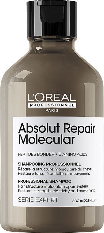 Professionel shampoo til molekylær omstrukturering af beskadiget hår - L'Oreal Professionnel Serie Expert Absolut Repair Molecular Shampoo